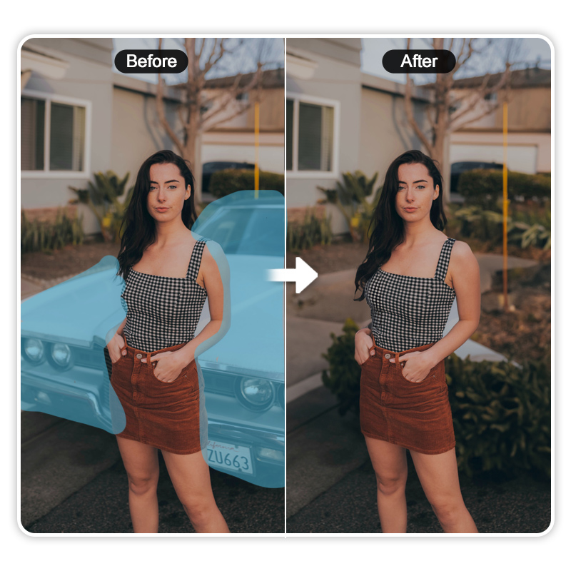 Supprimer un objet sur photo : YouCam Editeur Photo en Ligne