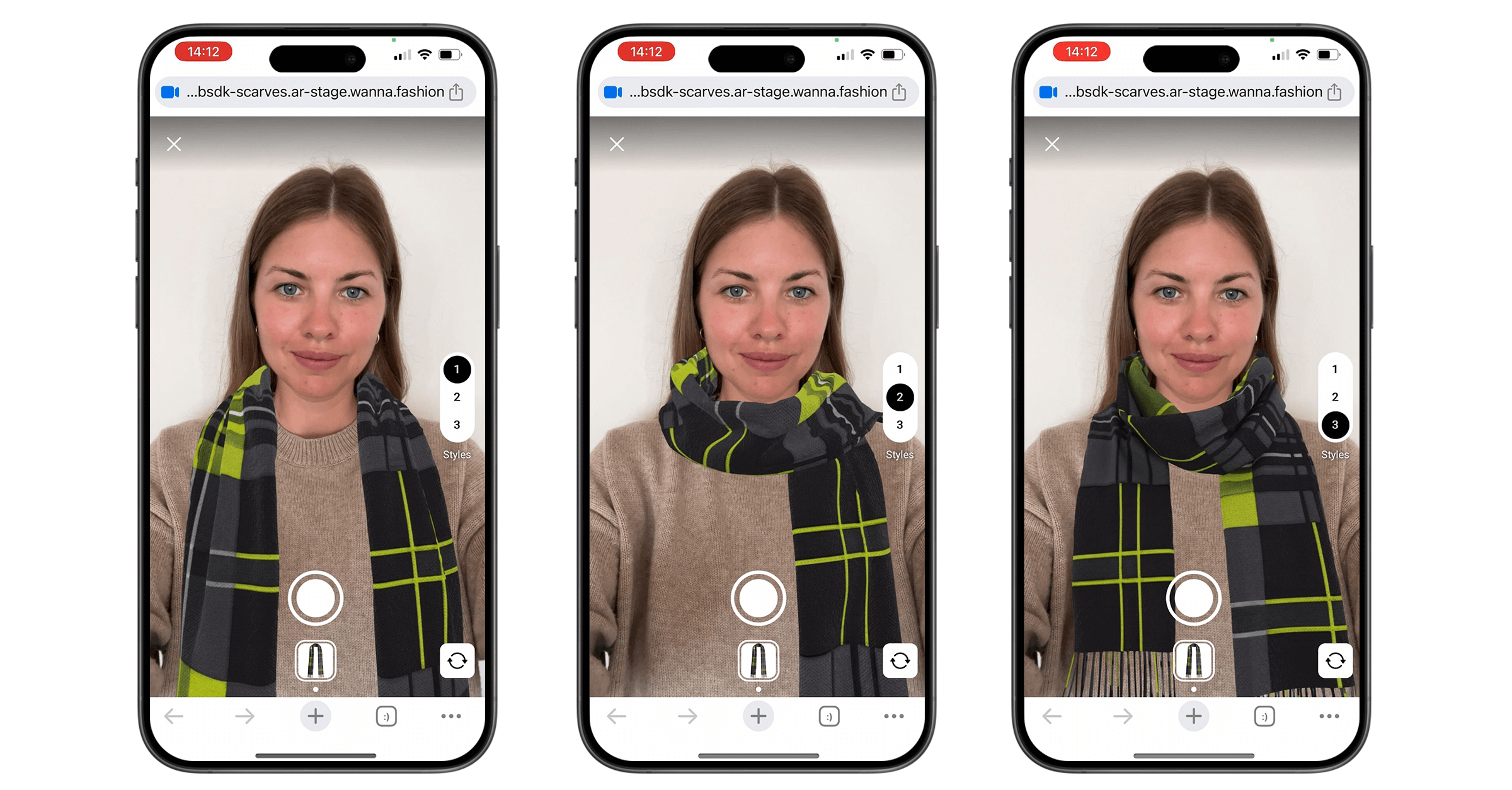 scarf virtual try on