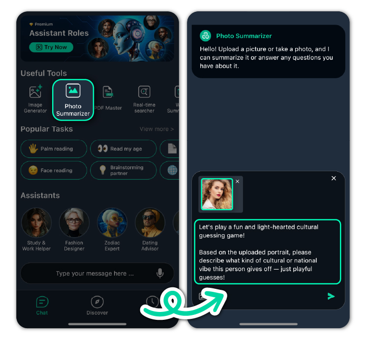 YouCam AI Chat – Photo Summary Feature