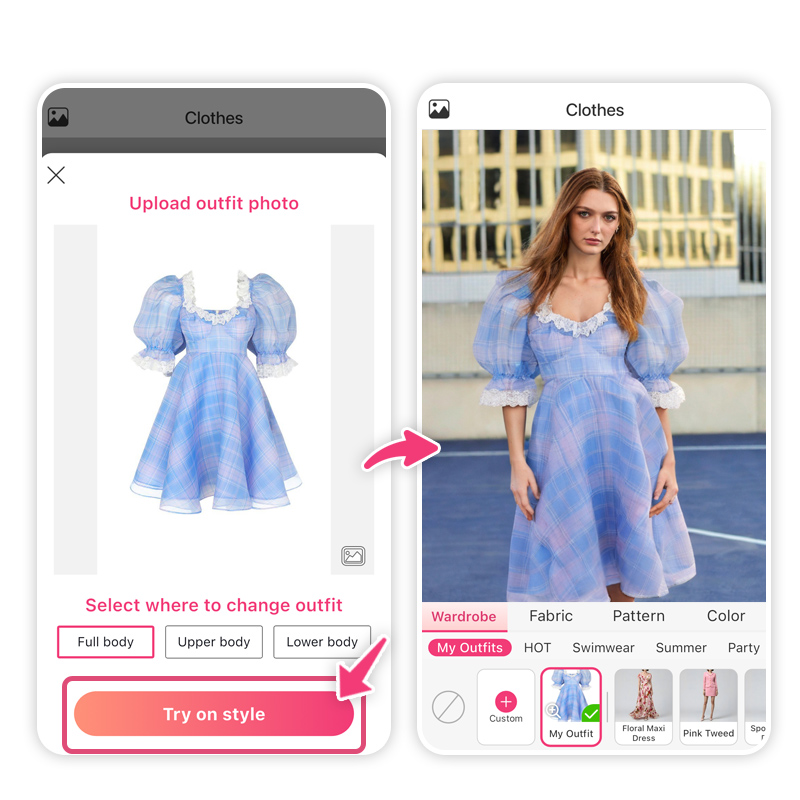 Try dozens of Dollcore outfits in real time with YouCam Makeup app.