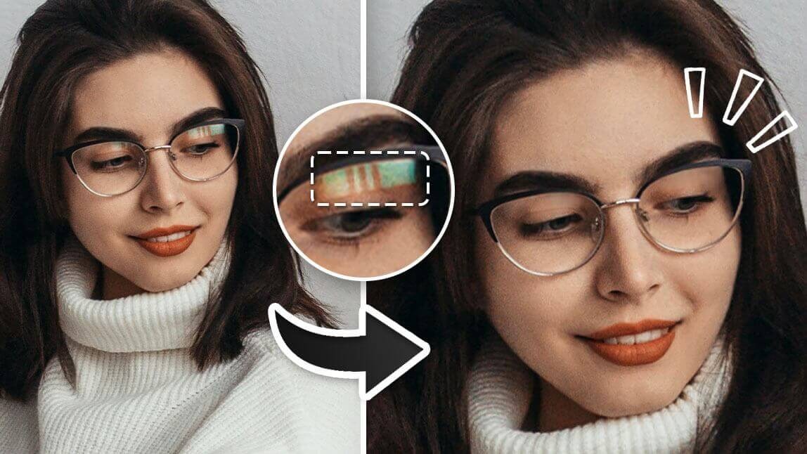 Como Remover Reflexo de Óculos da Foto Grátis com YouCam Perfect