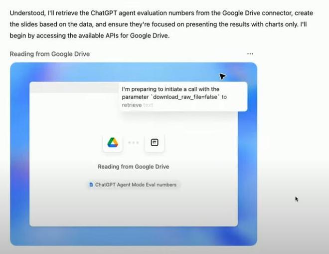 ChatGPT Agent interacts with Google Calendar