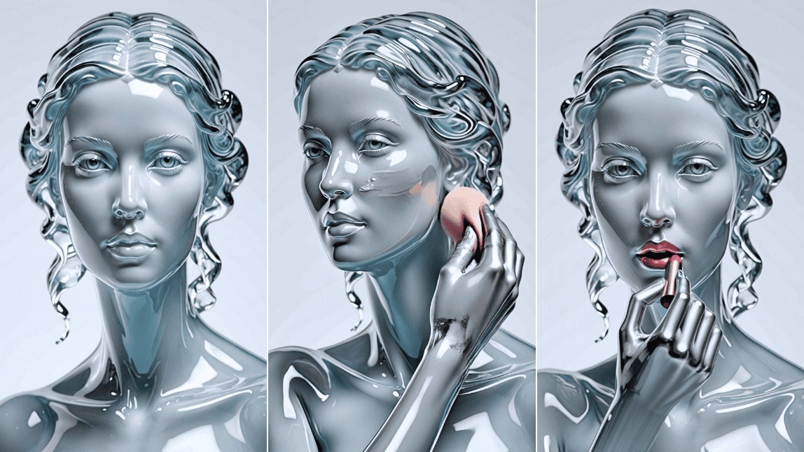 How to Make the Viral AI Glass Makeup ASMR Videos