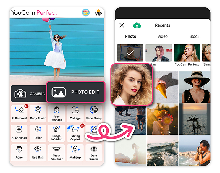 Get the best Instagram pfp resizer - YouCam Perfect.