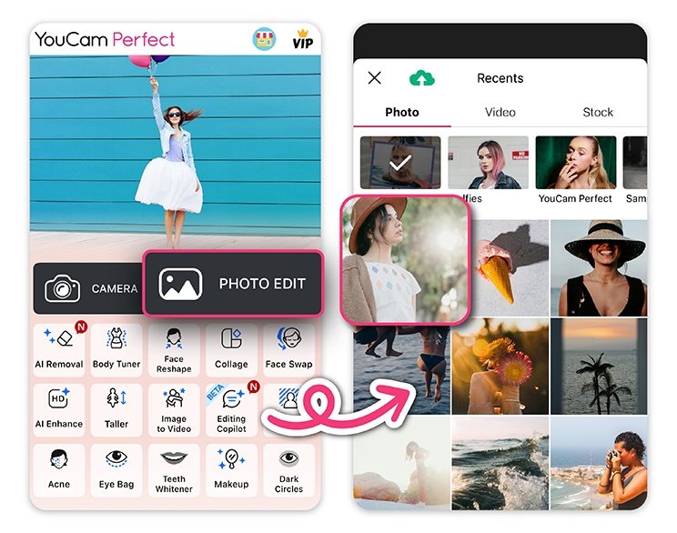 Use AI Object Removal tool to erase lens flare from photos.