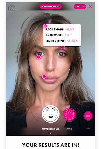 ModiFace: Rilevazione Forme del Viso per Virtual Try On di Bellezza