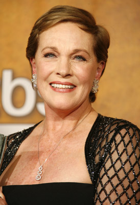 Julie Andrews with soft pixie cut