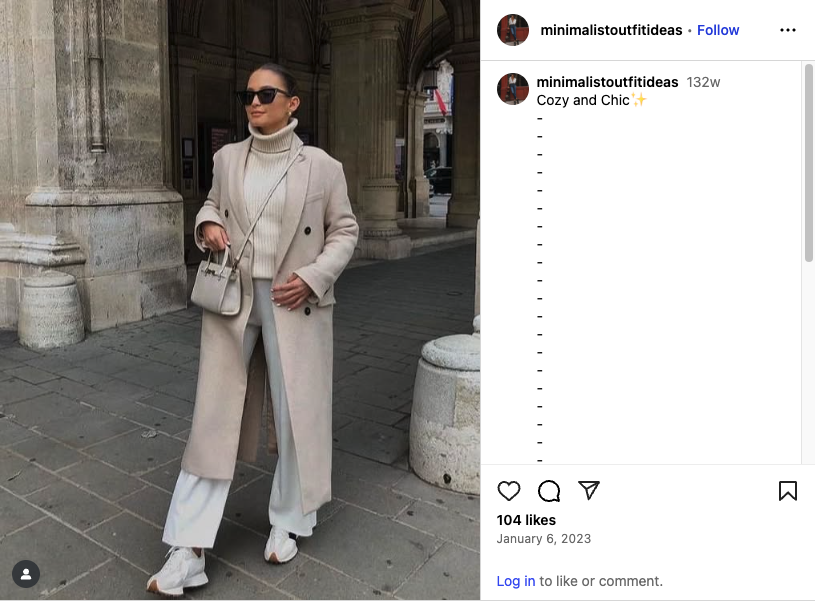 Woman in a clean, minimalist white outfit