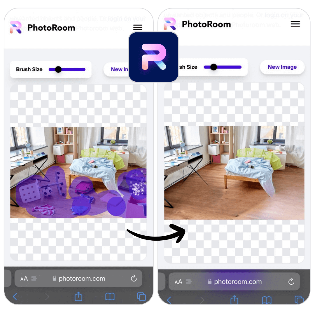 PhotoRoom can remove obejcts and backgrounds from photos