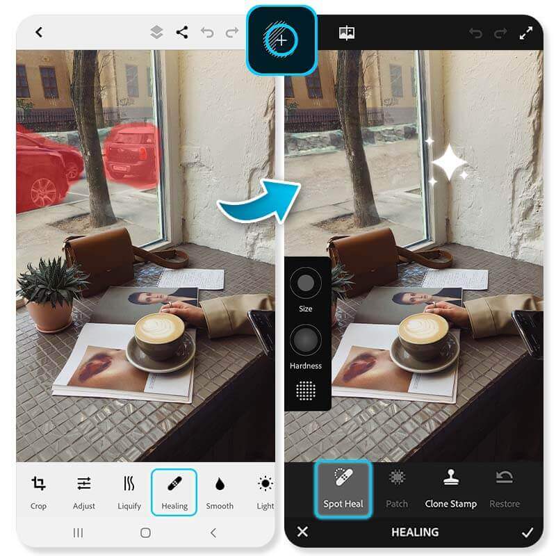 Adobe Photoshop Fix helps you remove things from photos