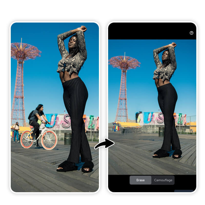 Google Magic Eraser on iPhone