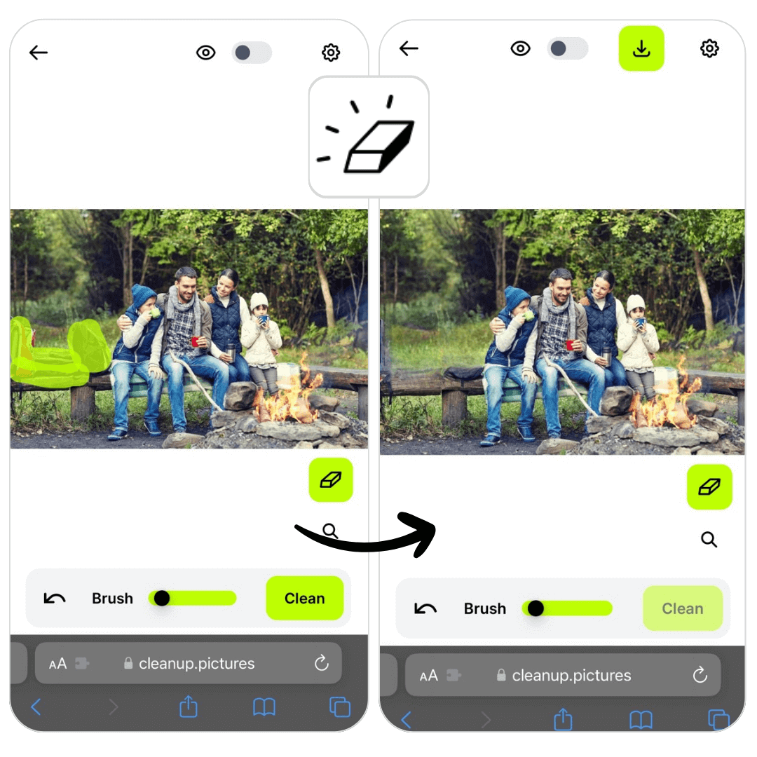 Use the web-tool cleanup.pictures to clean up your photos