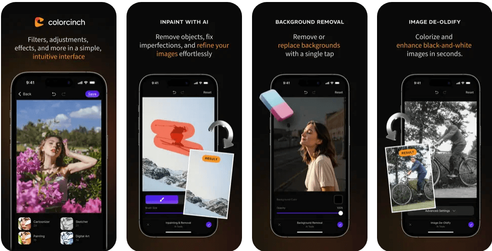 Colorcinch photo enhancer app