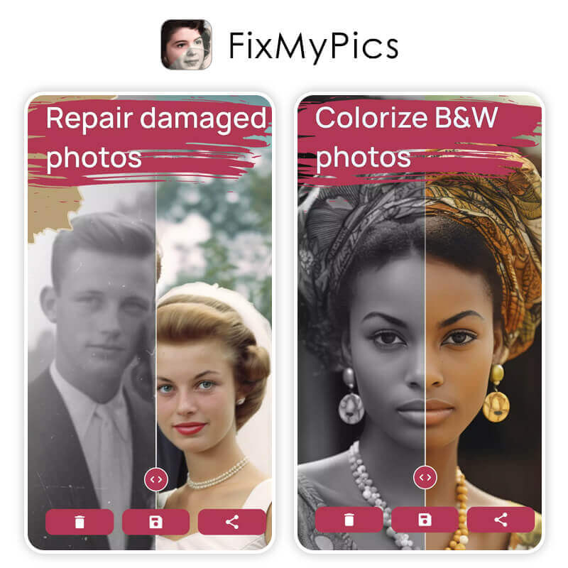 FixMyPics: Best AI Photo App for Enhancing Old Photos