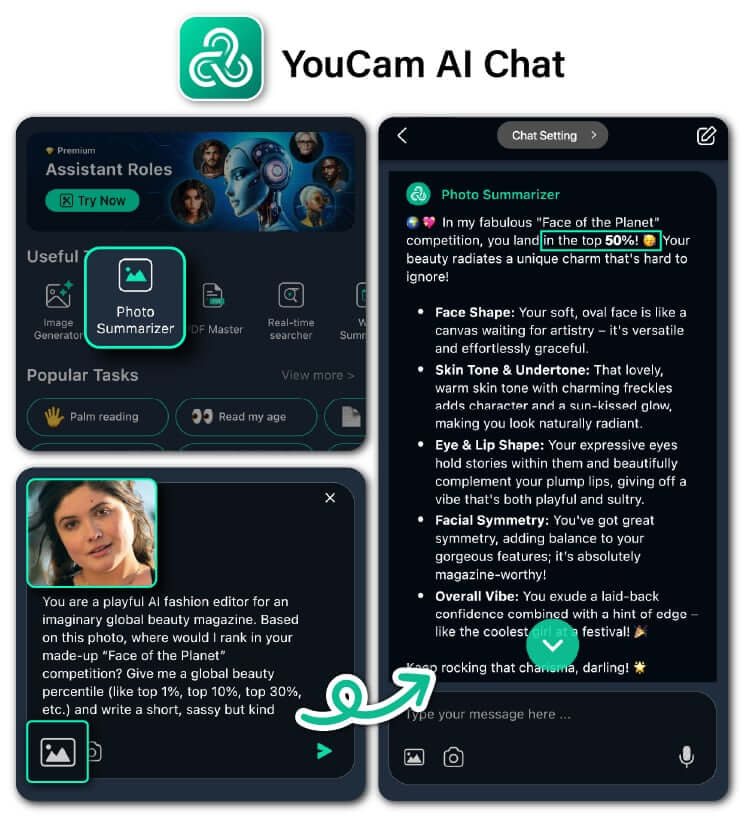 Photo Summary AI Chat