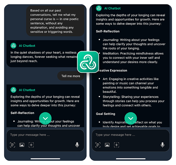 The What's Your Curse Result on YouCam AI Chat