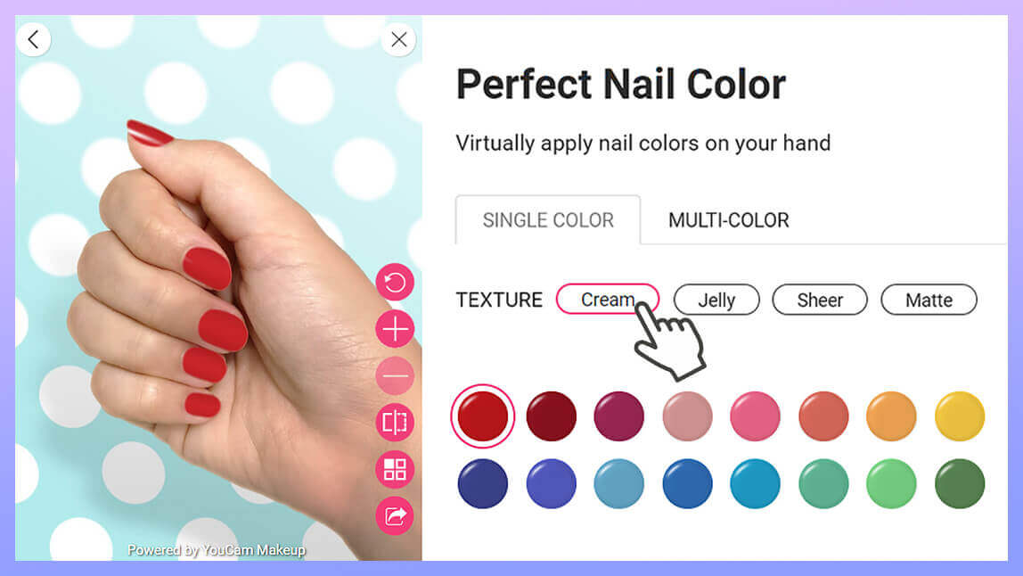 AR virtual nail try on