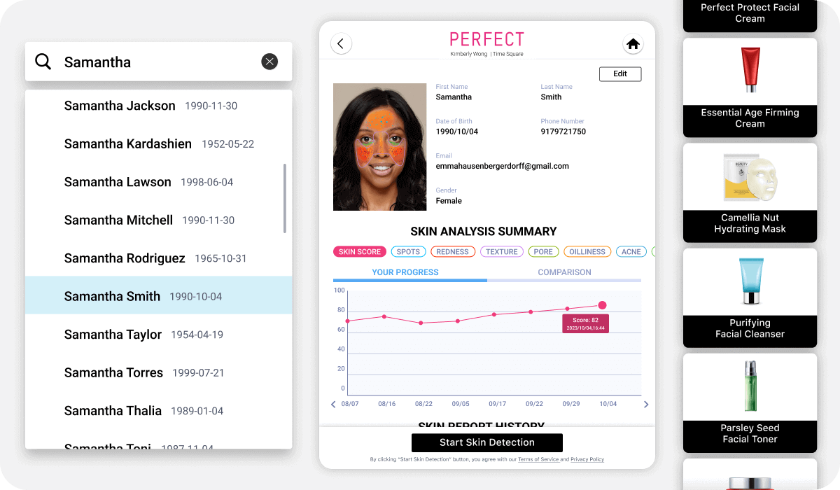 All-in-one AI Skin Scanner with CRM Integration