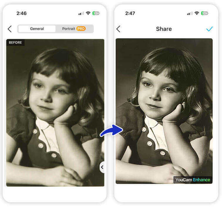 Améliorer la netteté d'une photo en ligne