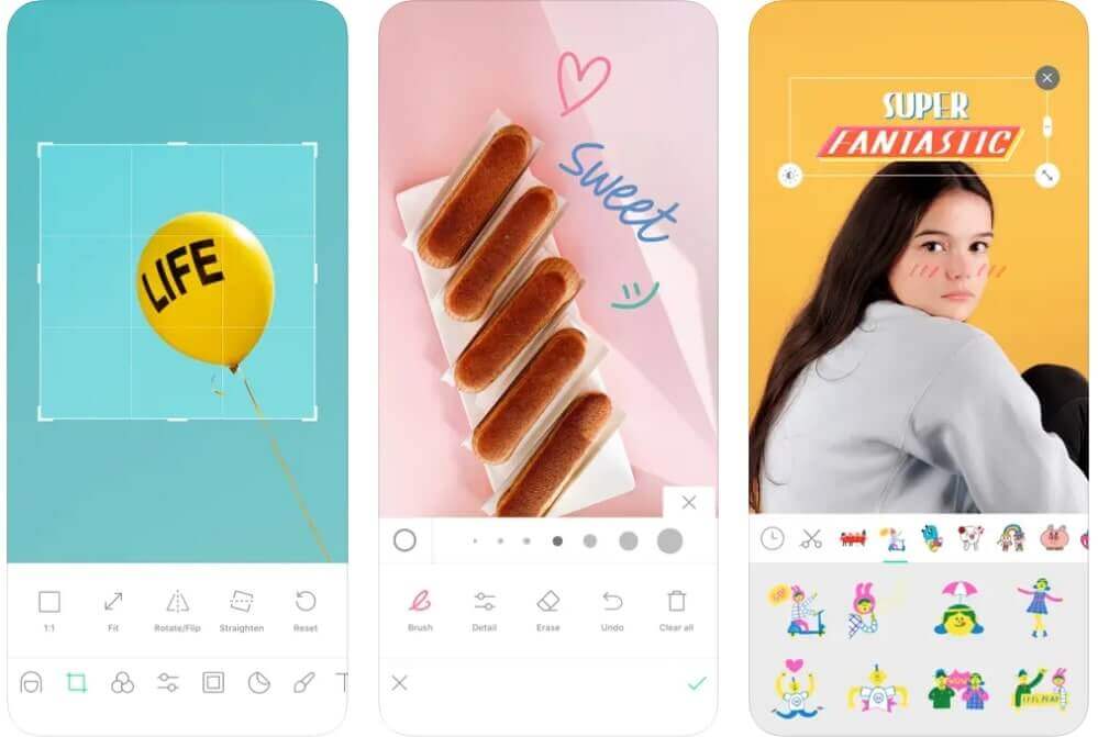 『LINE Camera』の編集画面