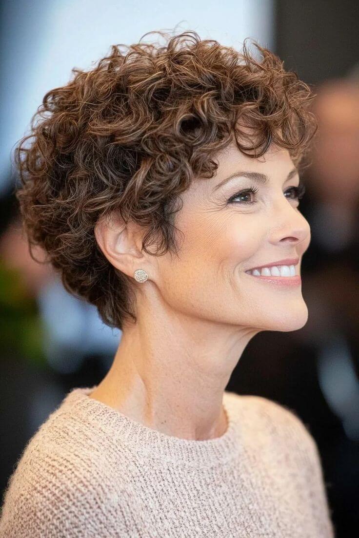 Curls on Top Pixie