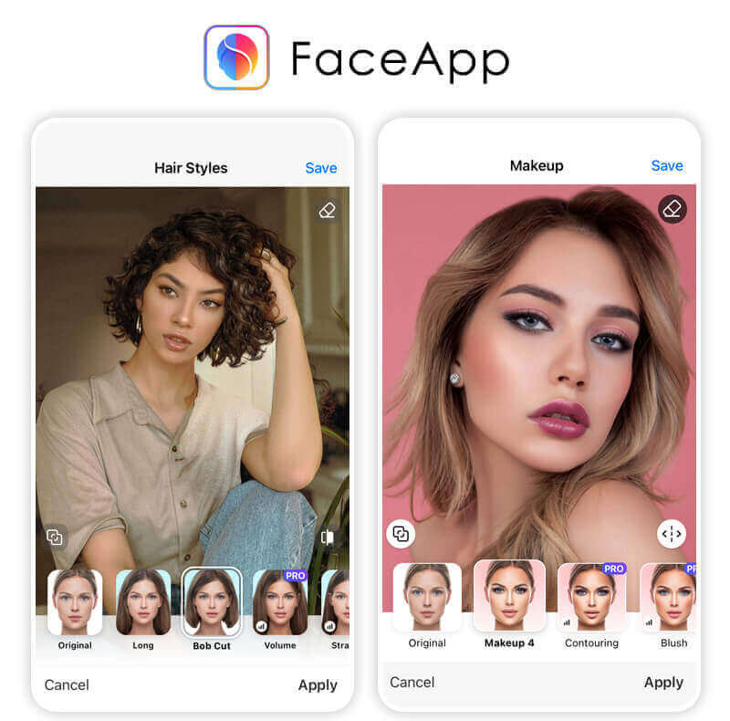 Application retouche photo visage et filtre maquillage