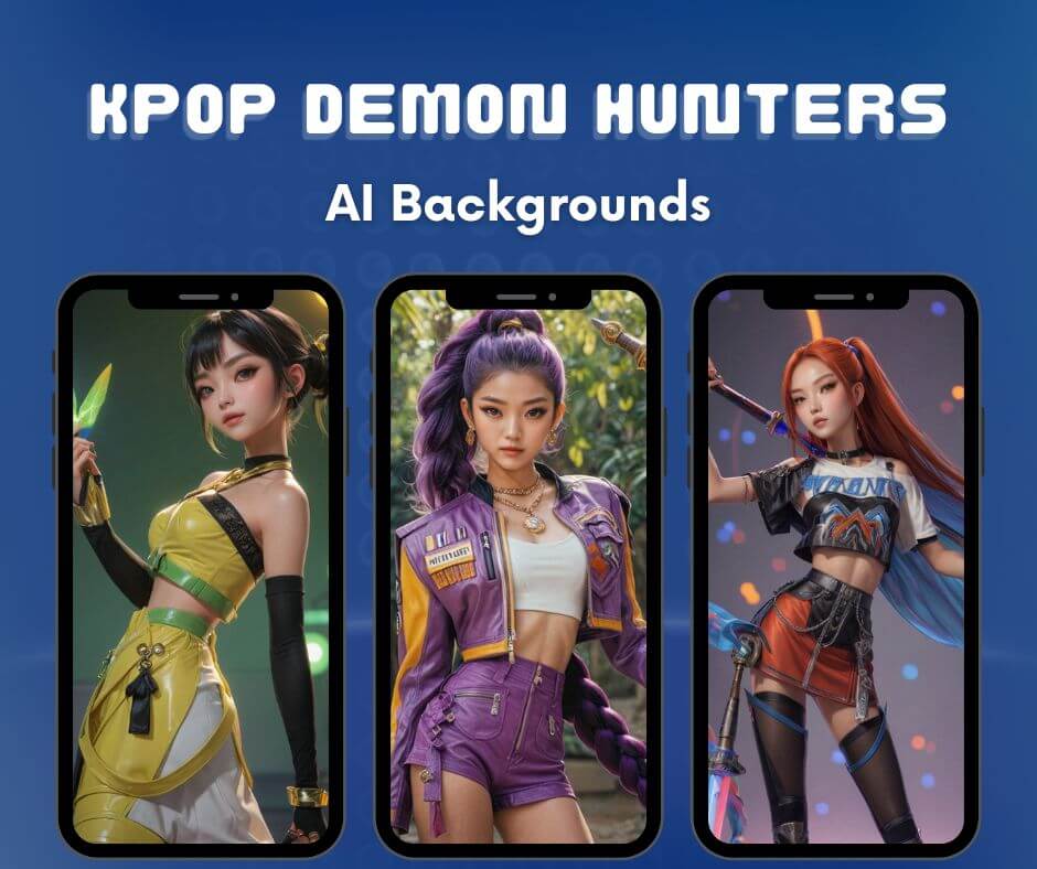 Fond d'écran Kpop Demon hunters / arrière plan Kpop Demon Hunters