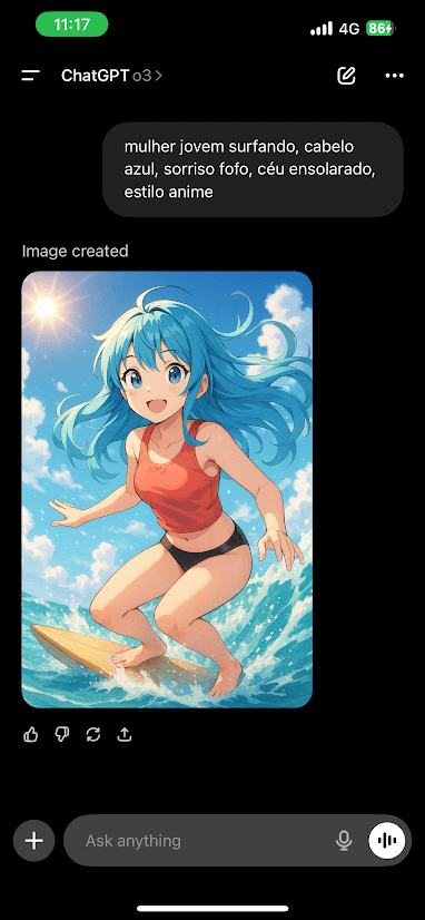 Exemplo de imagem gerada pelo ChatGPT.