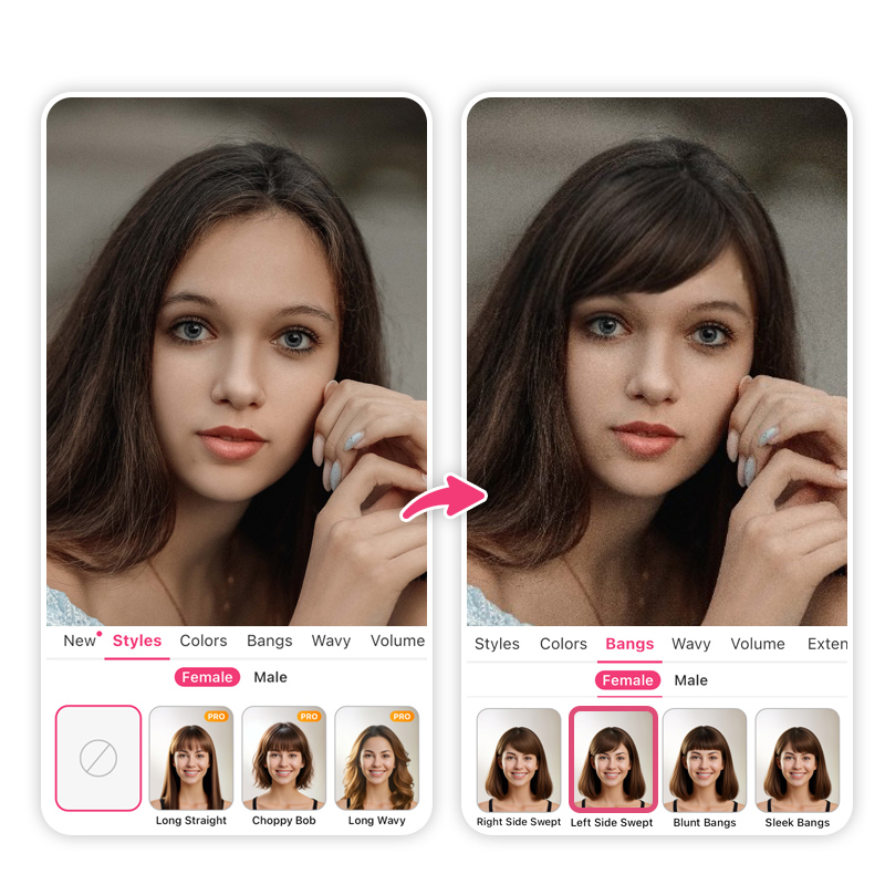 Try on side-part layers haircut if you have an oval face.