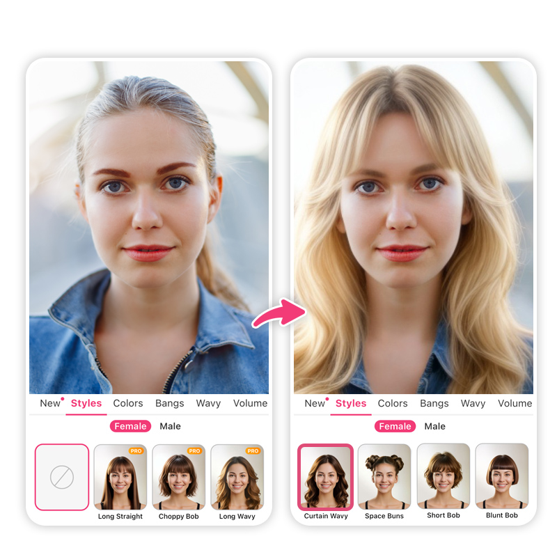 See yourself with this hairstyle in seconds using YouCam Makeup app.