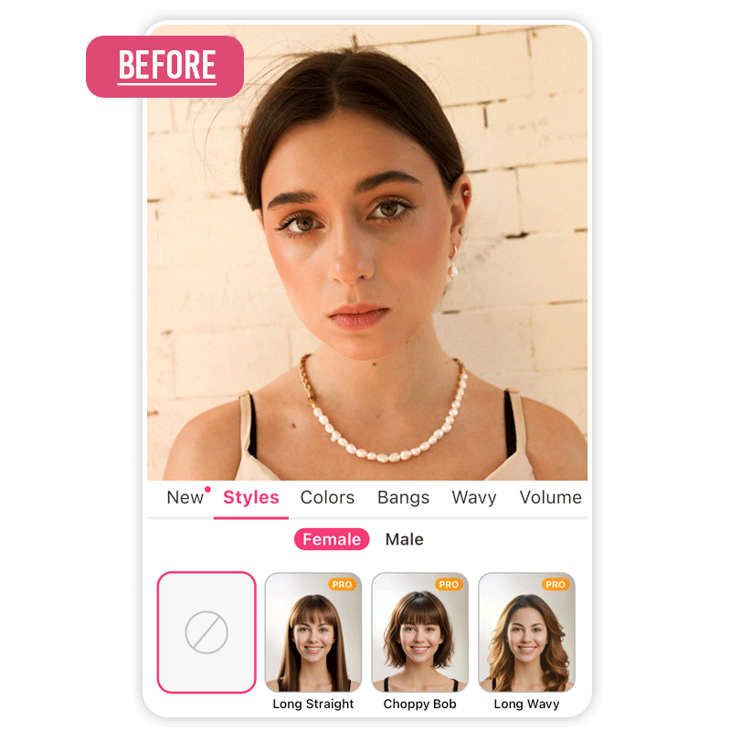 Browse through dozens of haircut and bangs options to see if they suit you.
