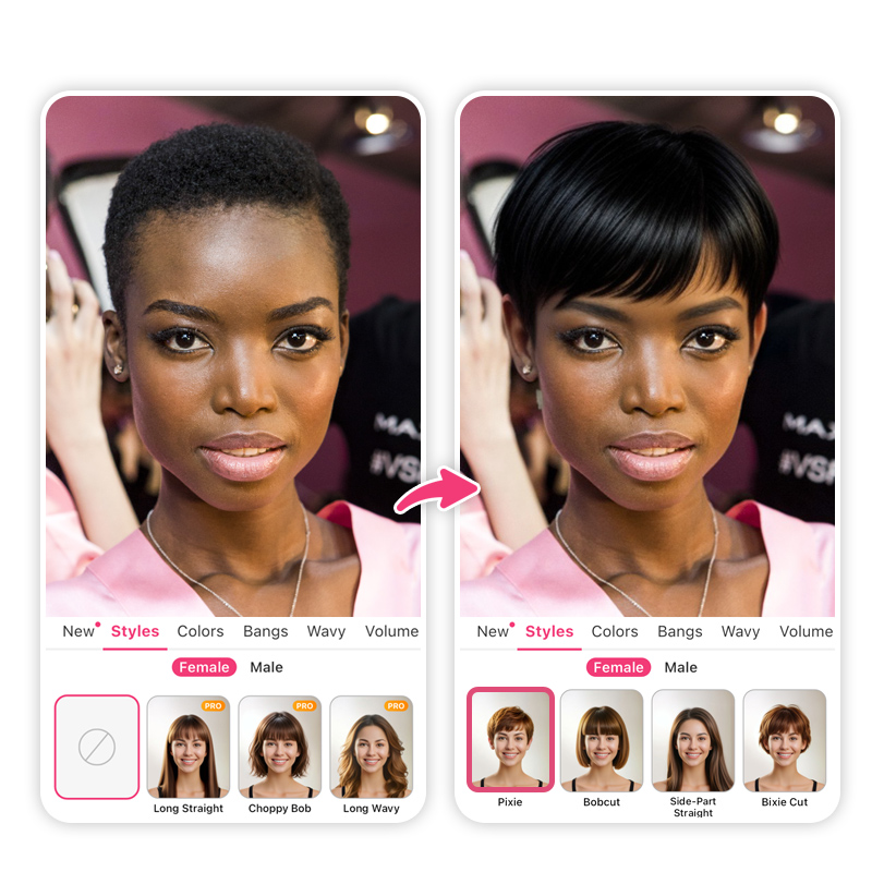 Try on pixie haircut to see if it suits you.