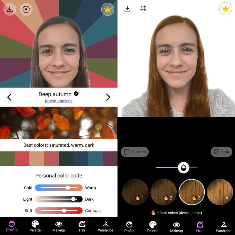 Best hair color app in 2025: Color Analysis
