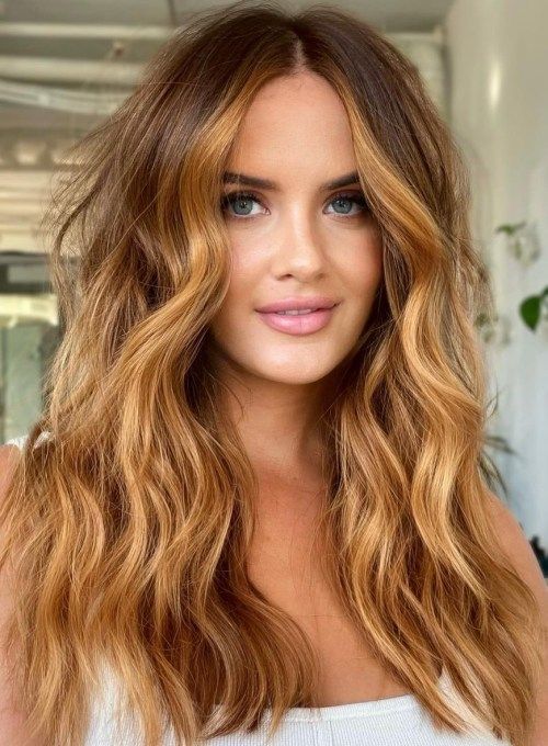 Caramel blonde hair color idea for 2025