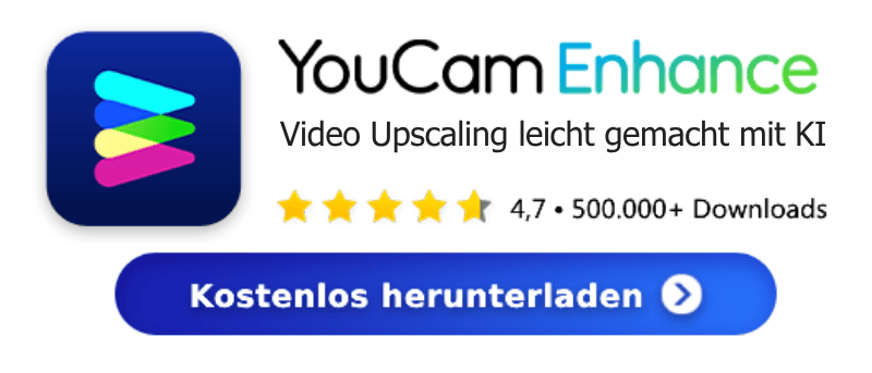 Bestes Tool für Video Upscaling: YouCam Enhance