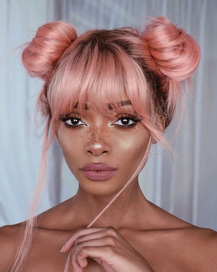 Space buns for back to school hairstyle idea