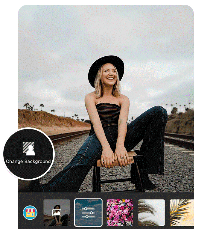 Change the sky background in photos