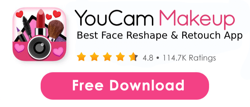 Download the best face editor and face reshaper app youcam makeup