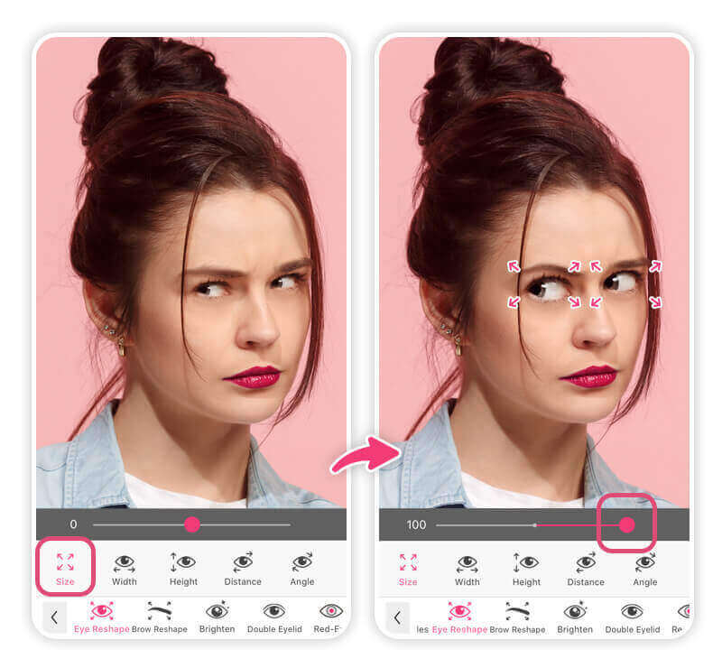 Edit your eyes with the best face editor