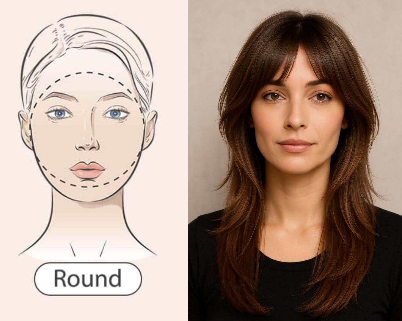 Round Face Shapes: Creating Length and Angles