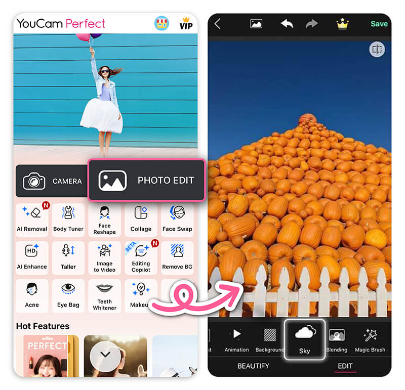 Use Cloud Filter on YouCam Perfect