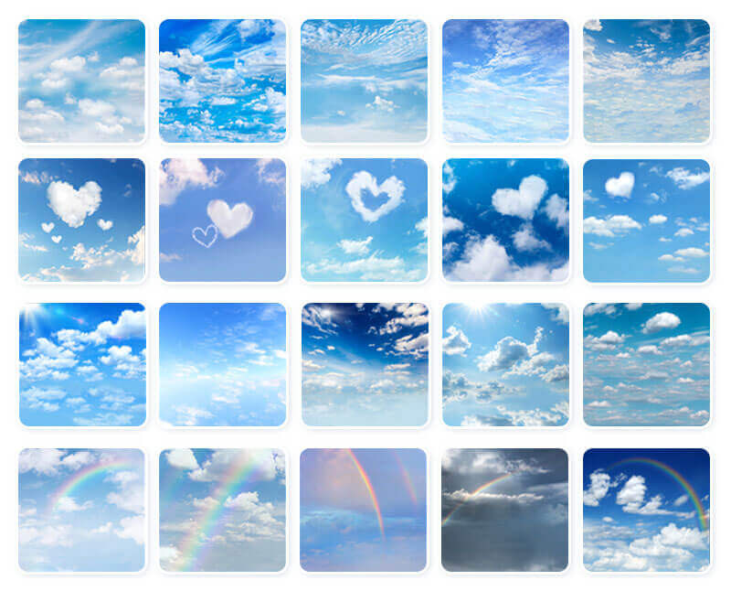 Tons of Blue sky background with clouds options