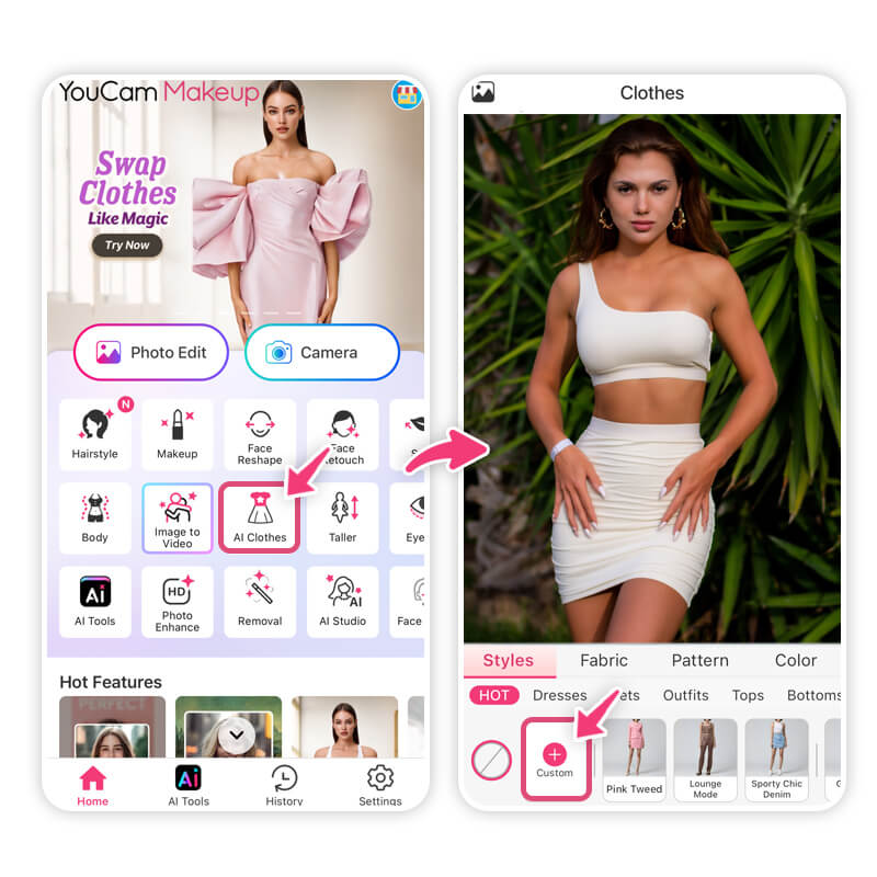 Upload a Full Body Photo and Use the AI Clothes Feature on YouCam Makeup to Try On CLothes Virtually for Free