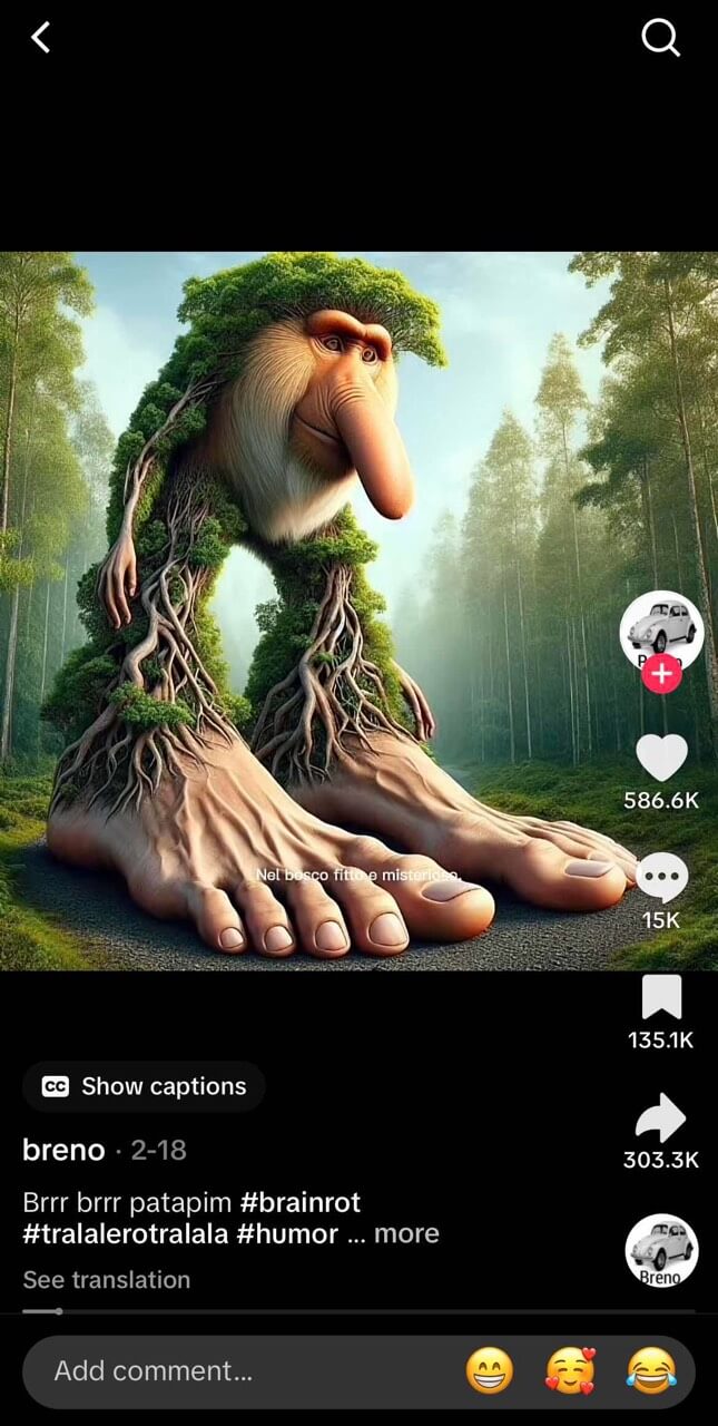 Brr Brr Patapim Italian Brainrot Meme auf TikTok.