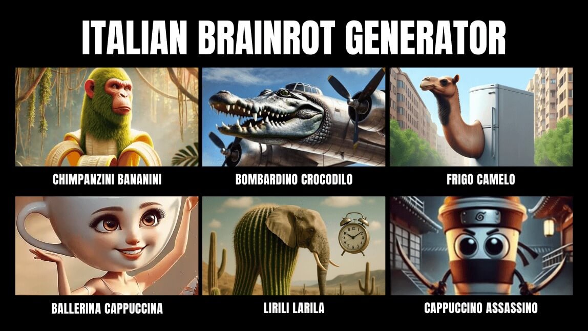 KI-generierte Figuren des Italian Brainrot Trends
