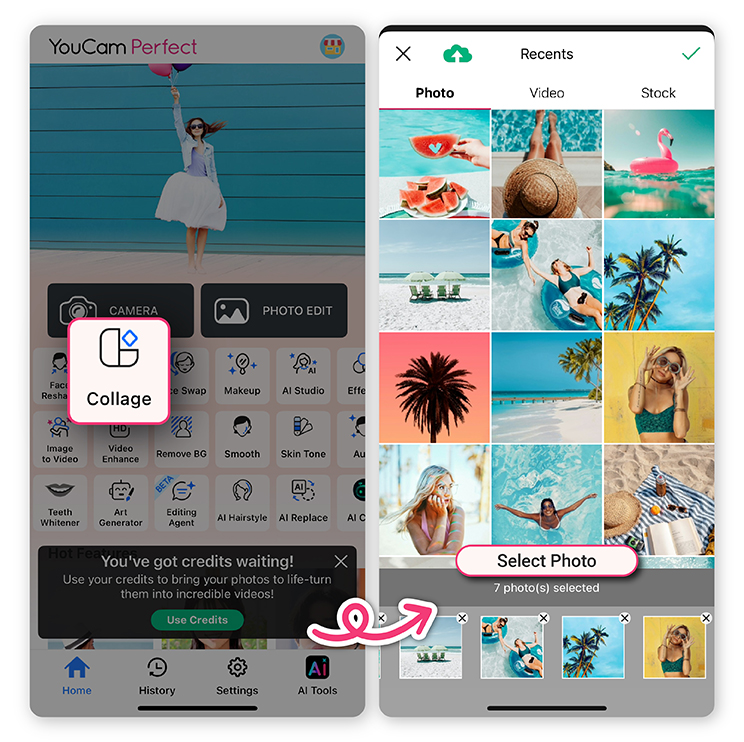 Add Photos To Create Summer Collage