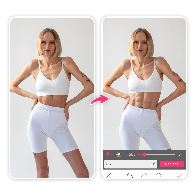 Add a six pack to your photo with abs photo editor