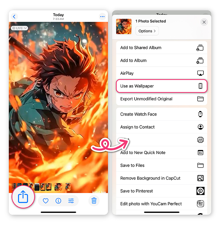 Set Up Your Demon Slayer Live Wallpaper