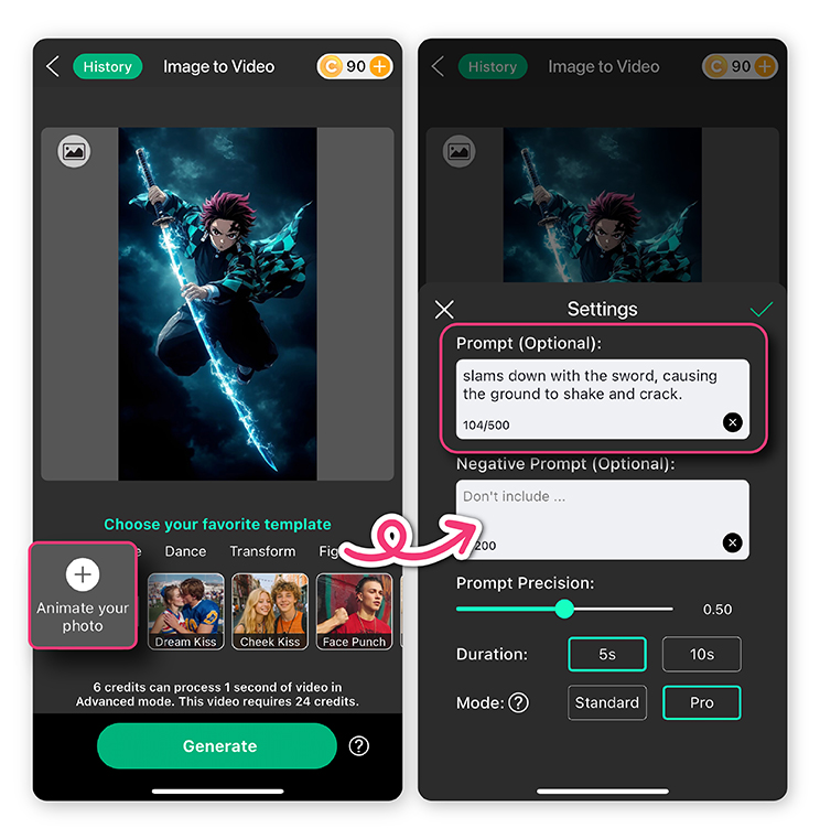 Use prompt to generate creative live wallpapers