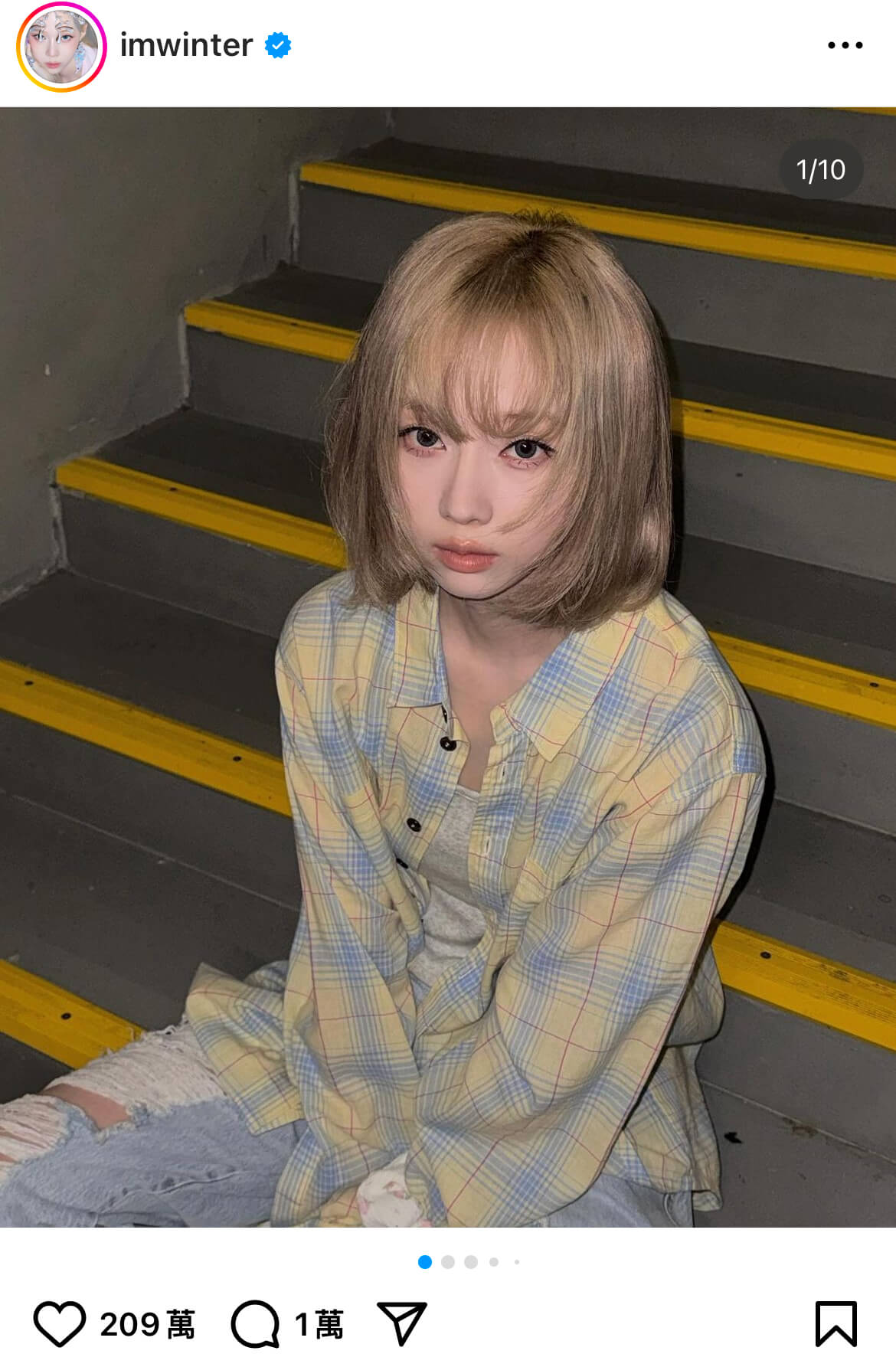 女生髮型推薦-亞麻金棕短髮-@imwinter